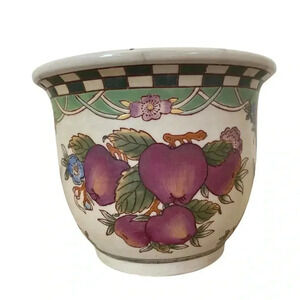 Vintage 1980s Cottagecore Small Houseplant Pot Planter